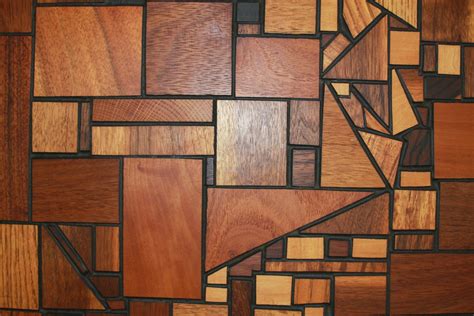 Vintage Mid Century Modern Wood Wall Art Hanging Geometric