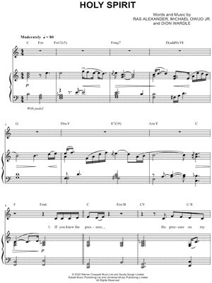 "Holy Spirit" Sheet Music - 1 Arrangement Available Instantly - Musicnotes