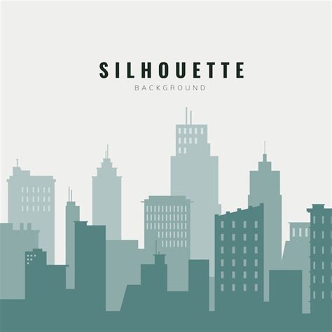 Free Vector | Silhouette skyline illustration