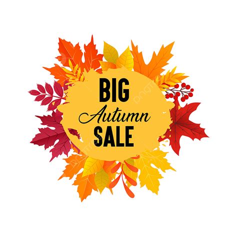 Fall Autumn Sale Vector Art PNG, Autumn Sale Banner Background With Fall Leaves Vector, Banner ...