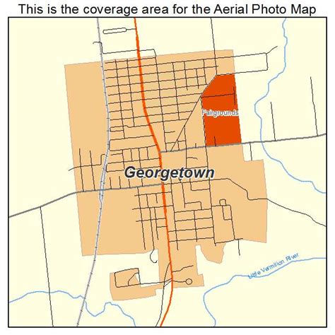 Aerial Photography Map of Georgetown, IL Illinois