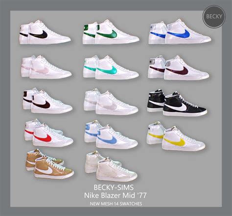 BECKYSIMS-Nike Blazer Mid '77 | Patreon in 2023 | Sims 4 male clothes ...