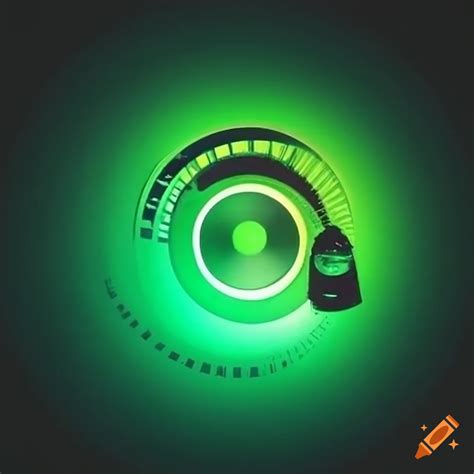 Green film reel and light logo for film industry