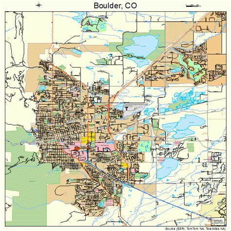 Boulder Colorado Street Map 0807850