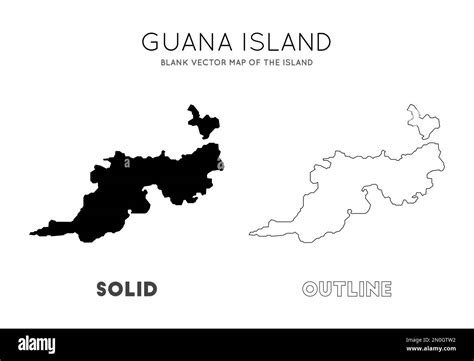 Guana Island map. Borders of Guana Island for your infographic. Vector ...