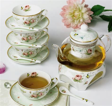 Floris Rain Flowers Fine China Tea Set Fine China Tea Set, Bone China ...