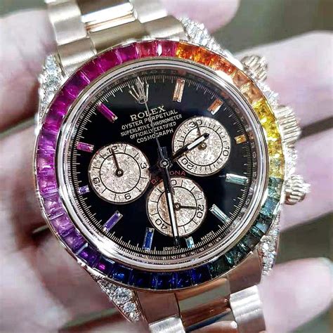 Rolex Daytona 116505 Rose Gold CUSTOM RAINBOW - SWISS HOUR