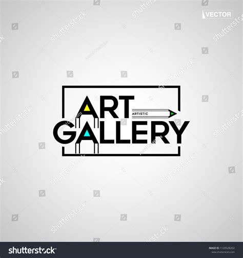 Art Gallery Logo Artistic Pencil Symbol Stock Vector (Royalty Free ...