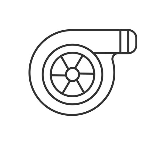 Turbocharger linear icon. Thin line illustration. Colloquially turbo ...