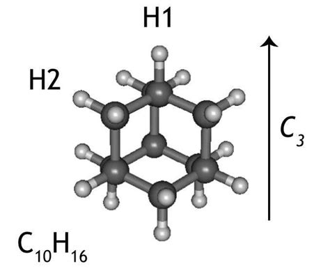 Structure of the adamantane molecule C 10 H 16. The arrow shows the C 3... | Download Scientific ...