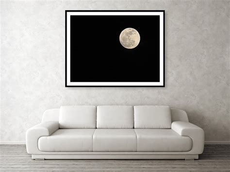 Full Moon Night Photography Print Moon Wall Hanging - Etsy