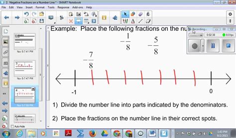 Negative Fractions on a Number Line - YouTube