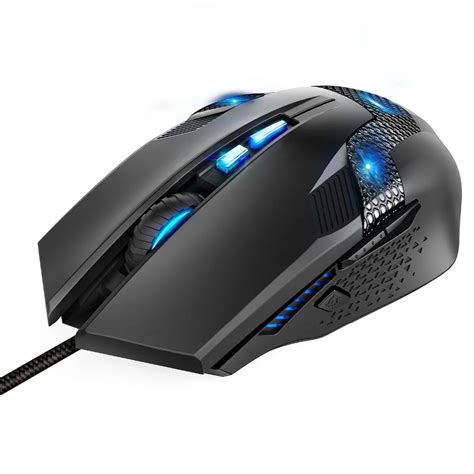 TeckNet Programmable Wired Gaming Mouse Optical Ergonomic Computer Mice RGB Light PC Laptop ...