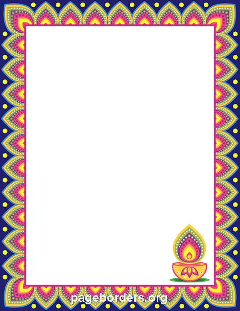 Diwali Border | Colorful borders design, Clip art borders, Page borders design