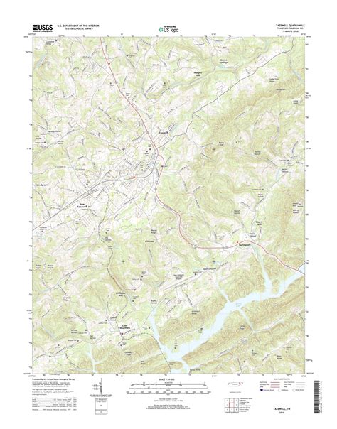 MyTopo Tazewell, Tennessee USGS Quad Topo Map