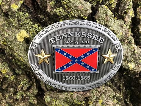 Tennessee Rebel Flag Belt Buckle