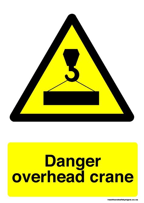 Danger overhead crane warning sign - Health and Safety Signs