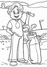 Golfer Playing Coloring Page  Free Printable Pages For Kids sketch template