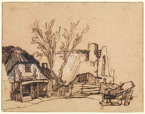 Rembrandt (Rembrandt van Rijn) | Two Cottages | The Metropolitan Museum of Art