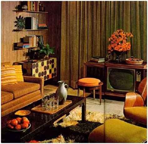 1970s Family Room | Retro living rooms, Mid century modern living room, Mid century modern living