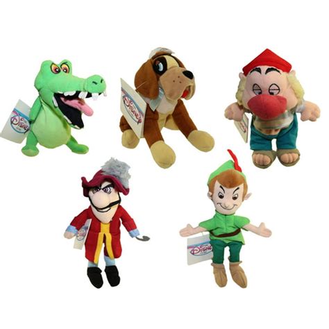 Disney Bean Bag Plush - SET OF 5 Peter Pan (CAPTAIN HOOK,SMEE,NANA,CROCK) - Walmart.com ...