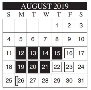 Milam Elementary - School District Instructional Calendar - Mcallen Isd - 2019-2020