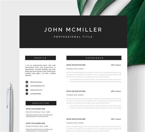 Modern CV template "Munich" - Resume Angels