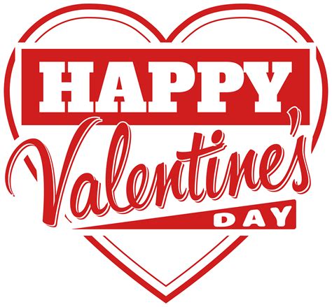 Happy Valentine's Day Heart Transparent PNG Clip Art Image | Gallery ...