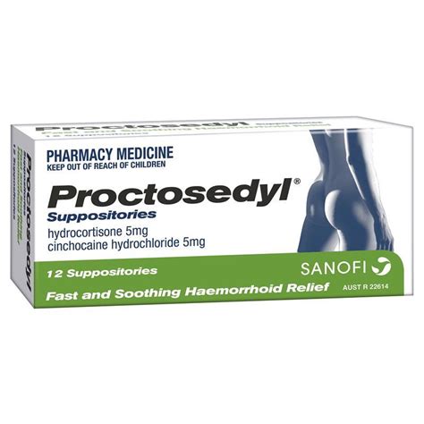 Proctosedyl Suppositories 12 - Chemist Warehouse