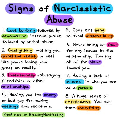 8 Signs of Narcissistic Abuse - Self-Love Rainbow