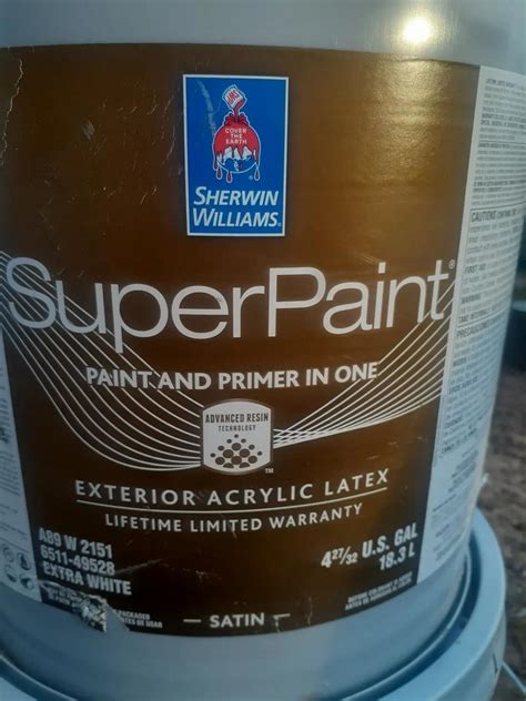 5 gallon EXTERIOR Sherwin Williams SuperPaint Acrylic Latex Satin Paint for sale in Azle, TX ...