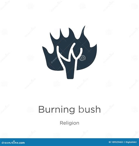 Burning Bush Icon Vector. Trendy Flat Burning Bush Icon from Religion Collection Isolated on ...