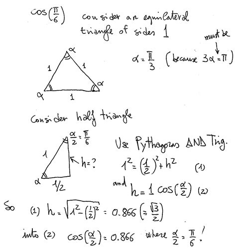 How do you find the exact value of cos(pi/6)? | Socratic