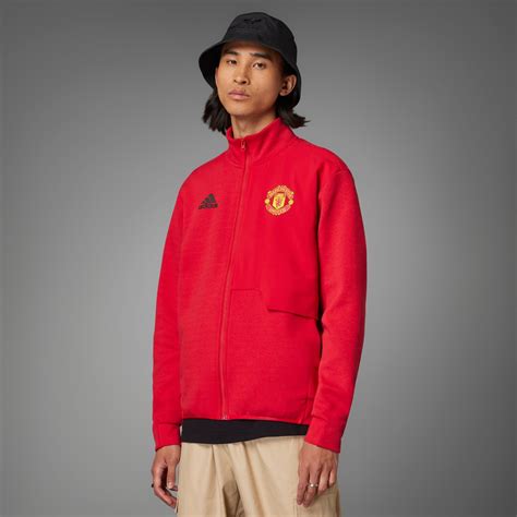 Clothing - Manchester United Anthem Jacket - Red | adidas Kuwait