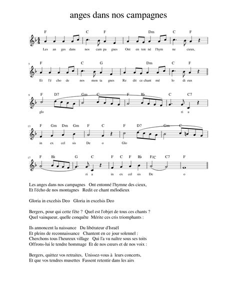 anges dans nos campagnes--DP-S Sheet music for Guitar (Solo) | Musescore.com