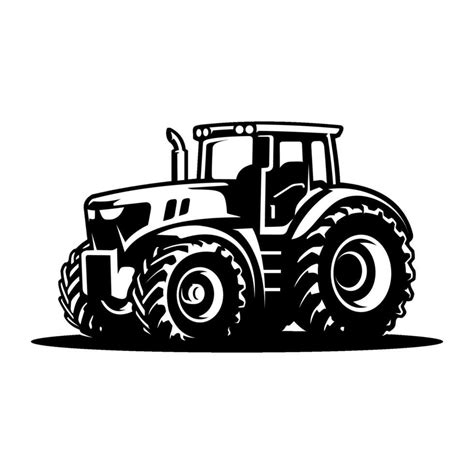 Silhouette of tractor vector 32055630 Vector Art at Vecteezy