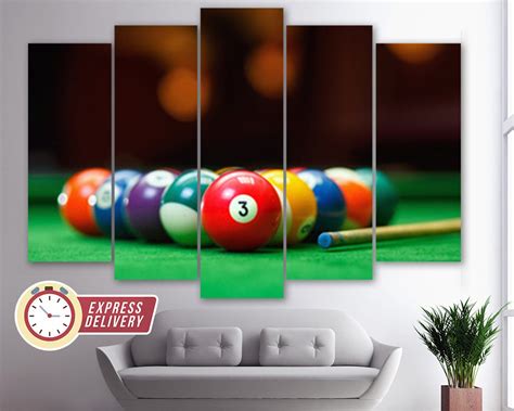 Billiards Canvas Art Billiards Wall Art Billiards Balls | Etsy