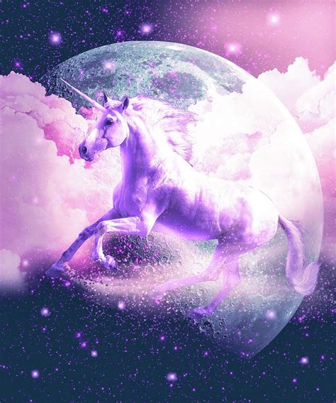 Flying Space Galaxy Unicorn Digital Art by Random Galaxy - Fine Art America