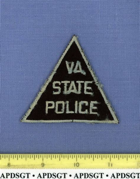 VIRGINIA STATE POLICE (Old Vintage) Sheriff Police Patch CHEESECLOTH 2. ...