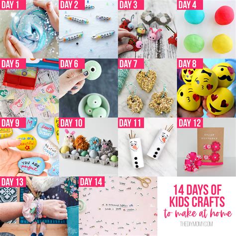 14 Days of Kids Craft Ideas to Make at Home | The DIY Mommy