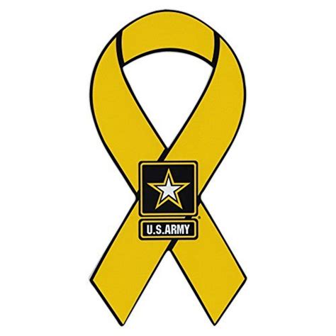 Refrigerator Magnet - Ribbon - US Army Yellow Ribbon Military - 4" x 8" - Equipment