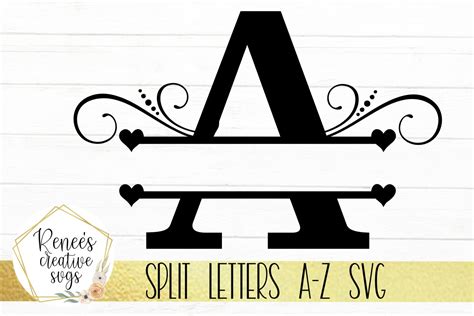 Split Letters| Split Monogram letters| SVG Cutting File (320828) | SVGs | Design Bundles