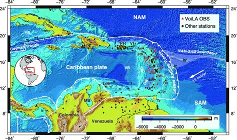 Current tectonic map of the Caribbean. Plate boundaries from Bird 66 .... | Download Scientific ...