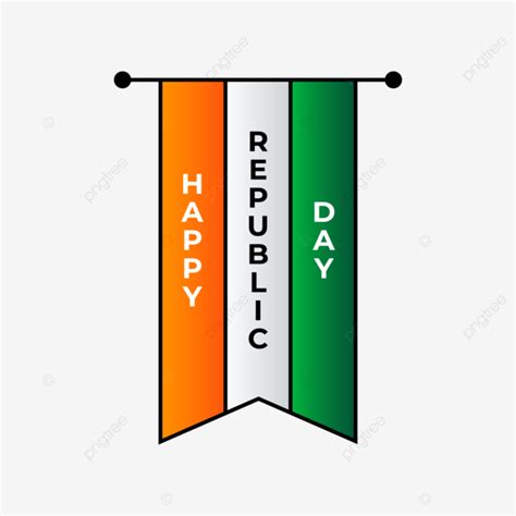 Happy Republic Day With Tiranga, India Flag, 26 January, Republic Day PNG and Vector with ...