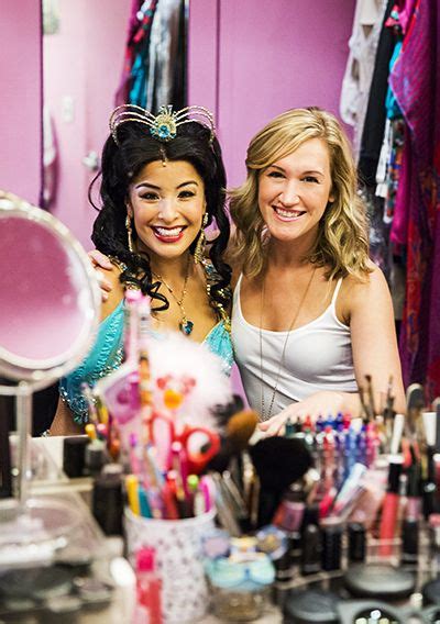 Courtney Reed who plays Princess Jasmine and her dresser Jackie Gehrt ...