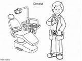 Male Dentist coloring Page sketch template