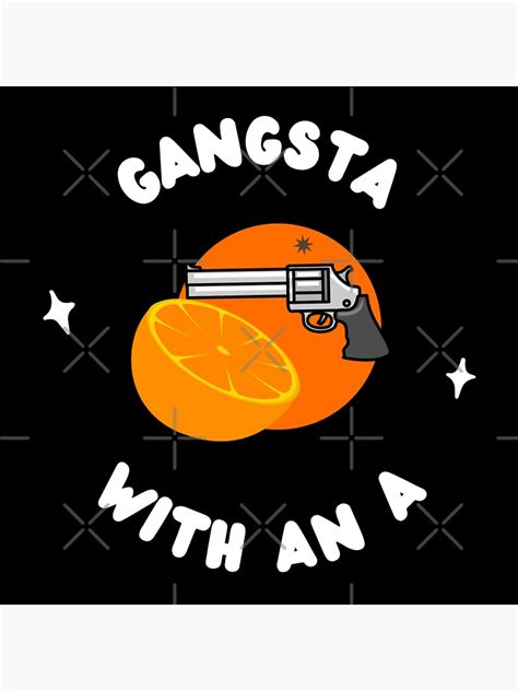 "Gangsta with an a sticker" Sticker by oxoxoxo | Redbubble