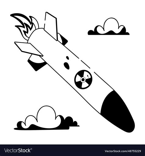 Nuclear missile Royalty Free Vector Image - VectorStock