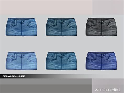 The Sims Resource - Belaloallure_Sheera denim skirt (patreon)