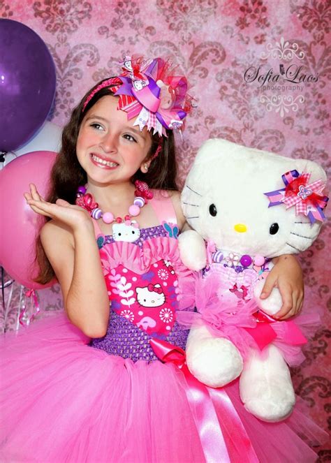 Items similar to Birthday pink Hello Kitty dress on Etsy